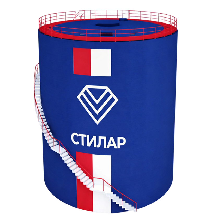 Цельносварной резервуар РВС для химических веществ 75 м³ от завода-производителя