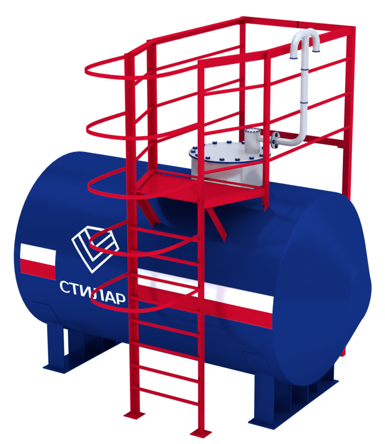 Горизонтальный резервуар РГСН для нефтепродуктов 20 м³ от завода-производителя